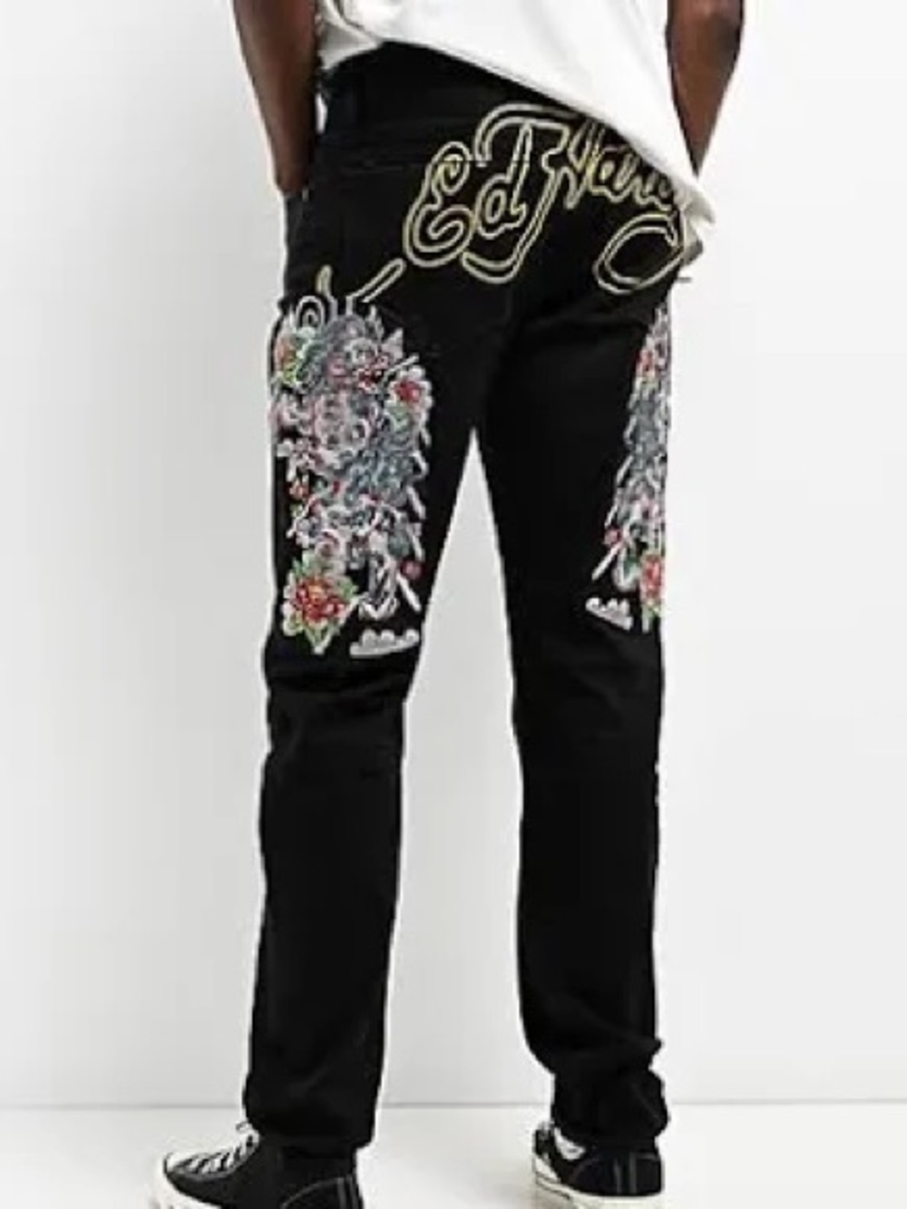 Ed Hardy Black Slim Straight Jeans 28